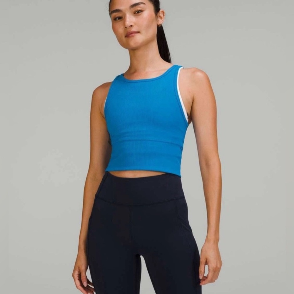 Lululemon ribbed power pivot tank top excellent condition worn once
